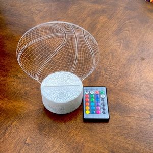 A light up basketball decor